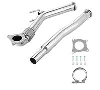 Exhaust Tip Tail FOR VW FOR GOLF MK5 MK6 FOR SCIROCCO 2.0 FOR GTI STAINLESS EXHAUST 3" DE CAT DECAT DOWNPIPE Car Exhaust Muffler Pipe