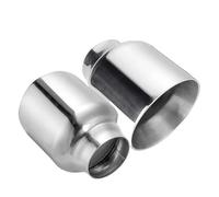 Exhaust Tip Tail Pipe Stainless Steel Exhaust Muffler Pipe Exhaust Tail Tube Universal For Universal 63mm-101mm Dual Wall Muffler Tips(2 Pcs)