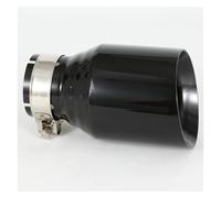 Exhaust Tip Tailpipe 1 Piece Car Exhaust Pipe Universal Bevel Edeg Shiny Muffler Tip For Modified Stainless Steel Glossy Black(54MM IN 114MM OUT)