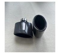 Exhaust Tip Tailpipe 1 Piece Exhaust Pipe Modified 150mm Large Diameter Nozzle Bright Cawide Oval Glossy Carbon Fiber Car Muffler(ID 48mm-OD 150mm)