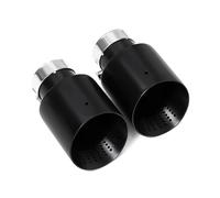 Exhaust Tip Tailpipe 1 Piece Muffler Tip Exhaust Tip For Golf R For GTI MK7 Exhaust System 51MM 54MM 57MM 60MM 63MM Nozzle Matte Black Stainless Steel(ID 51mm-OD 114mm)