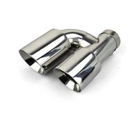 Exhaust Tip Tailpipe 1 Piece Stainless Car Exhaust Tip Double Outlet Pipe Modify And Upgrade Universal Mufflers Nozzle Decoration(Type2 right 63-89)