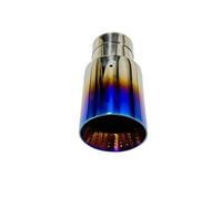 Exhaust Tip Tailpipe 1piece Automobile Parts Exhaust Pipe Silencer Tail Throat Roasted Blue Wasp Nest Large Diameter Trumpet Mouth Stainless Steel(60mm-101mm)