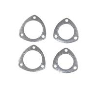 Exhaust Tip Tailpipe 4 Piece Universal Triangle Exhaust Pipe Flange Gasket DownPipe Gasket 2'' 2.5'' 3'' Stainless Steel(TGS76)