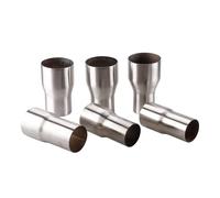 Exhaust Tip Tailpipe Car Exhaust Reducer Connector Pipe Tube Adapter Intake Connection Joint CR1017 Stainless Steel OD:2" 2.2'' 2.5'' 3''(63MM-76MM)