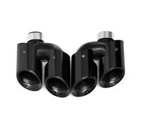 Exhaust Tip Tailpipe Dual To Quad Exhaust Muffler Tips For 2019-2024 For Macan 2.0T Base Model Upgrade From Factory Square Tailpipe(Black)
