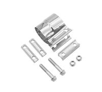 Exhaust Tip Tailpipe Exhaust Butt Joint Band Clamp 304 Stainless Steel Sleeve Coupler 2" 2.25" 2.5" 2.75" 3" Universal For Muffler Pipe 51 57 63 76mm(76x80MM)