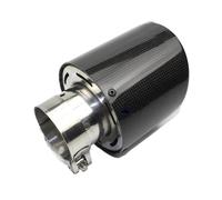 Exhaust Tip Universal 114MM 1pcs Stainless Steel Muffler Tips Pipe Outlet Glossy Carbon Fiber Exhaust Tip Exhaust Tailpipe Tip(60mm-114mm)