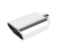 Exhaust Tip Universal 2.36" Inlet 2.36" X 5.5" Outlet 9" Long 1Pc Stainless Steel Square Exhaust Tip Chrome-Plated Rectangle Pipe Exhaust Tailpipe Tip(B)