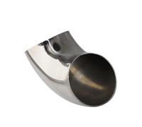 Exhaust Tip Universal 304 Stainless Steel 90 Degree Elbow Sanitary Welding Pipe Joint Fitting Car Motorcycle Exhaust Pipe Welded Pipe Exhaust Tail(OD 70MM-1.2MM)