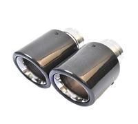 Exhaust Tip Universal 51/54/57/60/63/67/70/73/76mm Fiber Carbon Cover Muffler Tip Curly Bevel Edge Exhaust Pipe Exhaust Tailpipe Tip(51-101mm)
