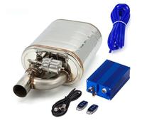 Exhaust Tip Universal Car Exhaust System Vacuum Valve Control Pipe Kit Variable Silencer Stainless 51 63 76 Mm Remote Exhaust Tips(51MM WithVacuum Pump)