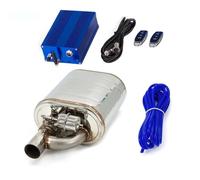 Exhaust Tip Universal Car Exhaust System Vacuum Valve Control Pipe Kit Variable Silencer Stainless 51 63 76 Mm Remote Exhaust Tips(76MM WithVacuum Pump)