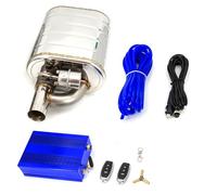 Exhaust Tip Universal Car Exhaust System Vacuum Valve Control Pipe Kit Variable Silencer Stainless 51 63 76 Mm Remote Exhaust Tips(60MM WithVacuum Pump)