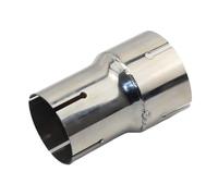 Exhaust Tip Universal Car Stainless Steel Standard Exhaust Reducer Connector Pipe Tube 63mm Out 73/76/79 Mm Outer Diameter Tailpipe Pipe(OD 63-66mm)