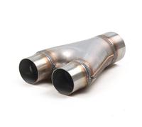 Exhaust Tip Universal Custom Car Exhaust Y-Pipe Stainless Steel Exhaust Y Type Pipe Adapter Connector Tube Cone For BX102125 Exhaust Tail(2.5inch-2.5inch)