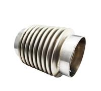Exhaust Tip Universal Durable Stainless Steel Inlet 51/63/76mm 1PCS Car Exhaust Flex Connector Pipe Bellows Tailpipe Pipe(Inlet 63mm)