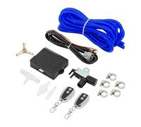 Exhaust Tip Universal Eletric Exhaust Cutout Controller Valve Wireless Switch Remote Exhaust Tips(Metal with hose)