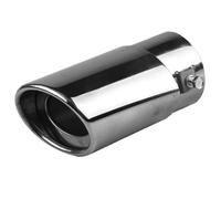 Exhaust Tip Universal Exhaust Tip 63mm Car Outlet Stainless Tail Throat Pipe Decoration Modification Accessories Car Muffler Exhaust Pipe Tail(Silver straight)