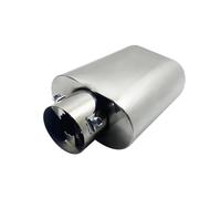 Exhaust Tip Universal For 1.5 To 2.25 Inch Exhaust Pipes Outlet Square Car Muffler Tips Adjustable Inlet Exhaust Tailpipe Tip(Silver)