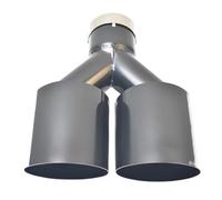 Exhaust Tip Universal Inlet : 51/54/57/60/63/67/70/76 Mm Outlet : 76/89/101 Mm Exhaust Pipe Double Muffler Tip Equal Length Slash Cut Exhaust Tailpipe Tip(51-76)