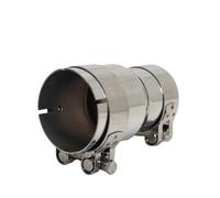 Exhaust Tip Universal Stainless Steel Pipe Straight Adapter Reducer Joint Motorcycle Car Exhaust Stainless Pipeline Pipe Double Opening Exhaust Tail(ID 67MM-77MM)