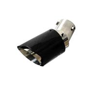 Exhaust Tip Universal Upgrade Carbon Fiber Car Exhaust Tip Muffler Tip Exhaust Pipe Tip Stainless Steel Pipe Auto Muffler Tail Pipe Car Exhaust(E IN 63 OUT 101)