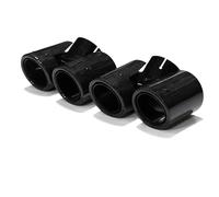 Exhaust Tip Upgrade for Defender 90 110, Quad Black Muffler Tips, Stainless Steel Exhaust System, Fits 2020-2024 Models