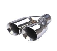 Exhaust Tips 1 Pc Universal Stainless Steel Y-Shaped Muffler Tip Double Exit Car Decoration Accessory Exhaust Tip Rear(63mm-76mm)