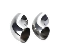 Exhaust Tips 10PCS Automobile Exhaust Pipe Muffler Turns Into Stainless Steel Elbow 90 Degree Angle To Reduce Diameter(10pcs 51mm)