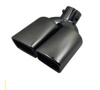 Exhaust Tips 1PC 63mm Gloss Black Bend Universal Car Exhaust Systems Nozzle Muffler Tip Pipe TailPipe Stainless Steel Car Accessories Auto Tail Tip Pipe