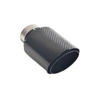 Exhaust Tips 1pc Carbon Fiber Pattern Muffler Nozzle Matte Black Car Modification, Angled Stainless Steel Exhaust Tip Rear(IN51-OUT101MM)