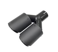 Exhaust Tips 1PCS 63MM IN 89MM OUT Dual Carbon Fiber + Stainless Steel Exhaust Tip Pipe Muffler Matt Black(80MM IN-101MM OUT)