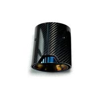 Exhaust Tips 1Pcs For M2 M3 M4 M5 Carbon Exhaust Nozzles Muffler Tips For BMW E46 E90 E60 F80 F82 F83 F90 Car Modification Performance Glossy(ID 80MM-OD 105MM)