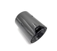 Exhaust Tips 1Pcs Glossy Black Carbon Fiber Exhaust Tip Stainless Steel Muffler For BMW Series 1 2 3 4 5 6 7 8 Pipe Nozzle Tail Throat(ID 73MM-OD 93MM)