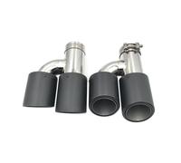Exhaust Tips 2PCS Left Right H Style Inlet 63mm Outlet 89mm Carbon Fiber Exhaust Tip Exhaust Pipe Muffler Matt Black Color(ID 67mm-OD 89mm)