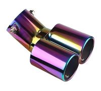 Exhaust Tips Car End Pipes 2.5 Inch ID Inlet Bent Dual Exhaust Tip Bolt-on Straight Cut Stainless Steel Tailpipe