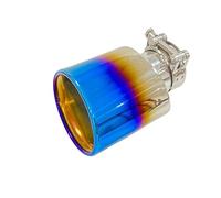 Exhaust Tips Car Exhaust Pipe Stainless Steel Blue Tailpipe Modification Export Personalized Oval Thick 80mm Wide 120mm Muffler(60mm-120mm)