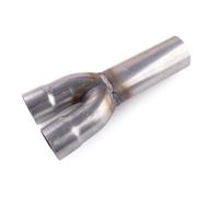 Exhaust Tips, Car Exhaust Universal 2-1 Exhaust Collector Adapter Y Inlet Outlet Pipe Tube Single 1.75''OD Dual 1.5''ID