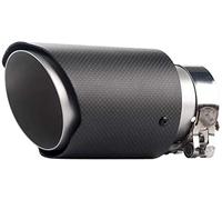 Exhaust Tips Car Tailpipe Automobile Exhaust System Muffler Tail Pipe Universal Stainless Steel Matte Surface Tip Rear Modified(Iniet 60 Outlet 89)