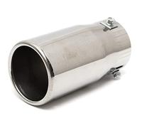 Exhaust Tips Car Tailpipe Universal Auto Vehicle Chrome Flat Exhaust Pipe Tip Muffler Steel Stainless Trim Tail Tube(A)