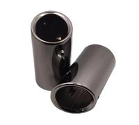 Exhaust Tips Dual Muffler Tip For VW For Golf 6 7 Mk6 Mk7 For Sagitar For Tiguan Exhaust Muffler Stainless Steel Tip Car Tuning(Titanium Black 2pcs)