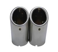 Exhaust Tips Dual Muffler Tip For VW For TIGUAN 2 2016 2017 2018 2019 2020 2021 2022 2023 2024 70mm Stainless Steel Tip Pipe Car Exhaust Muffler Car Tuning(2pcs Silver)