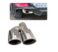 Exhaust Tips End Pipes 1 Pcs Univeral Car Exhaust H Type Dual Tips 304stainless Steel Tail Pipes For Muffler Modify Nozzle Decorate