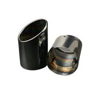Exhaust Tips Exhaust Tail Pipe 1 Pair For Q7 4L For SQ7 2006-2015 Dual Exhaust Tip Tail Pipe Stainless Steel Exhaust Straight Tail Pipe Tips Cover Case( Black 2pcs)