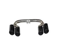 Exhaust Tips For 2018 2019 2020 2021 2022 2023 2024 For VW For Touareg 2.0/3.0 Rectangle Upgrade Square Black-Plated Four-Outlet Sports Exhaust Tip Tail Throat(Three Layers)