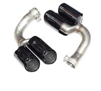 Exhaust Tips For 2018 To 2024 For Cayenne 9Y0 Exhaust Pipe Retrofit GTS Triple Ply Black Stainless Steel Muffler Nozzle Tip(Black A)