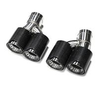 Exhaust Tips For 5 Series 525i 530i 540i G30 G31 2018-2023 Square Exhaust Pipe Tip Upgrade M5 Quad Carbon Fiber Muffler Systems(Carbon Fiber C)