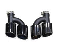 Exhaust Tips For A4 A5 A6 A7 Up To S4 S5 S6 S7 Muffler Tip 60mm Nozzle Dual Out Stainless Steel Car Rear Exhaust Pipe End Pipes(Rear Right)