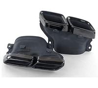 Exhaust Tips For Benz W205 C Class C200 C300 C260 C180 Car Tailpipe 1 Pair Silver/black Exhaust Pipe Muffler Tips 304 Stainless Steel(Black)